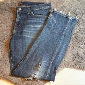 Agolde Sophie Crop Distressed Skinny Jeans